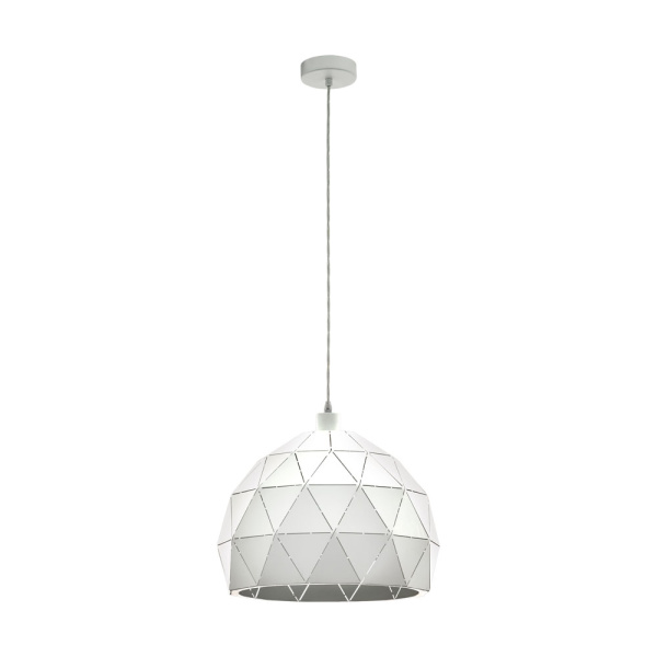 Eglo 97855 Подвес ROCCAFORTE, 1х60W (E27), 400, H1100, cталь, белый Eglo 97855 Подвес ROCCAFORTE, 1х60W (E27), 400, H1100, cталь, белый