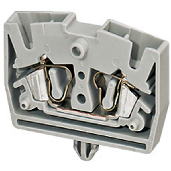 Купить SE Миниклеммник пружинный, с защелкой, проходной, 2тчк, 2,5мм, серый, непосредственный монтаж (NSYTRR22MP)