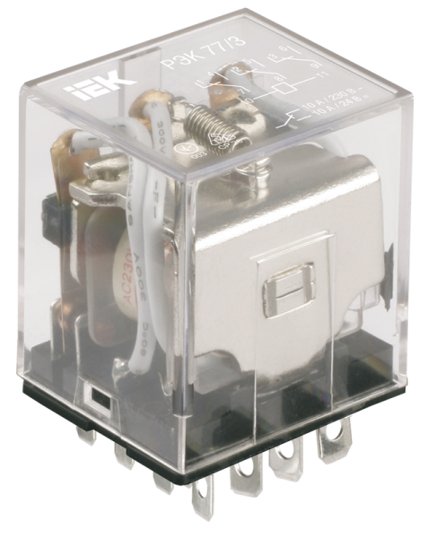 Купить IEK ONI Реле РЭК77/3(LY3) с индикацией 10А 12В DC