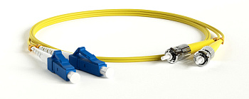 Hyperline FC-D2-9-LC/UR-ST/UR-H-15M-LSZH-YL Патч-корд волоконно-оптический (шнур) SM 9/125 (OS2), LC/UPC-ST/UPC, 2.0 мм, duplex, LSZH, 15 м 244818