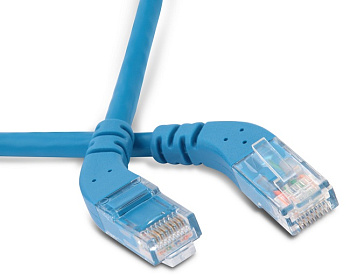 Hyperline PC-APM-UTP-RJ45/L45-RJ45/L45-C6-5M-LSZH-BL Патч-корд U/UTP угловой, левый 45°-левый 45°, Cat.6, LSZH, 5 м, синий 233051