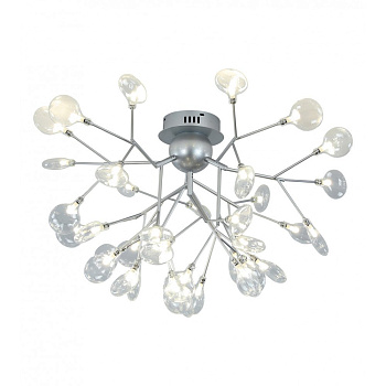 Kink Light 07521-36P,16(21) Люстра Ветта серебро (прозрачные плафоны) d72 h157 G4 36*2W (Led лампы в комплекте, 4000K)