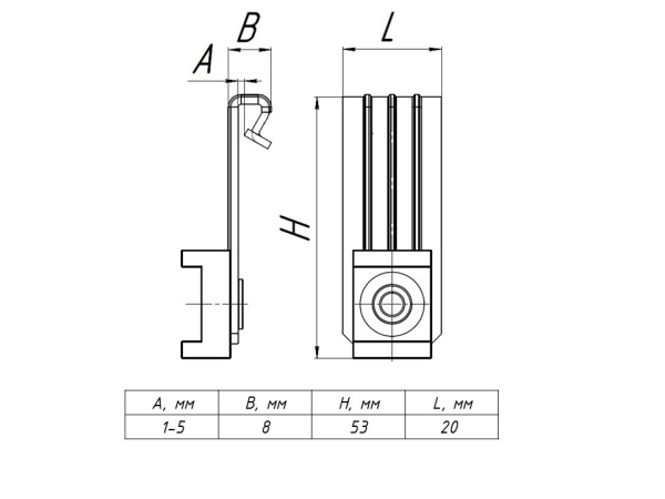 Купить EKF PROxima Вертикальный балочный зажим 1-5мм под нейлоновую стяжку