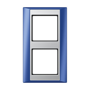 JUNG А Plus Синий/Алюминий Рамка 2-ая AP582BLAL
