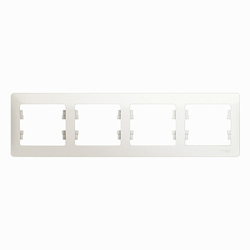 Systeme Electric Glossa Перламутр Рамка 4-ая, горизонтальная