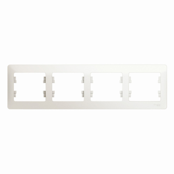 Systeme Electric Glossa Перламутр Рамка 4-ая, горизонтальная