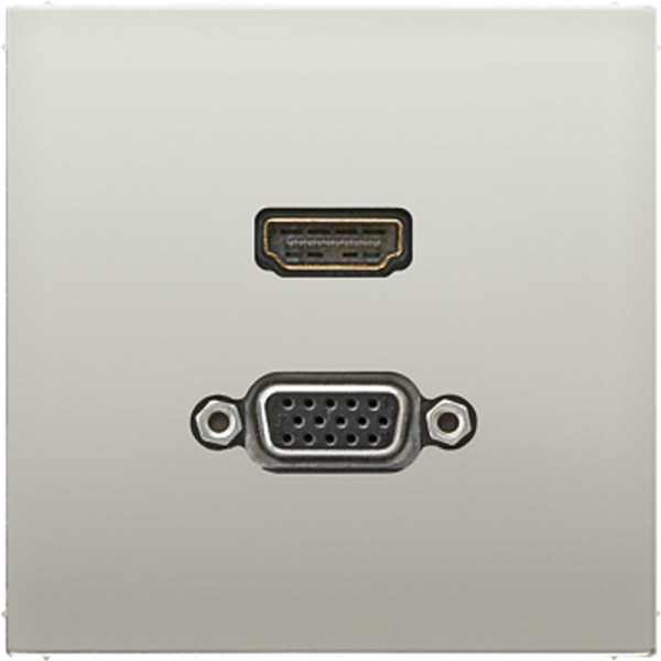 JUNG HDMI / VGA, нержавеющая сталь MAES1173