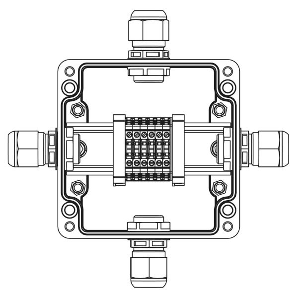 DKC TBE-P-03-(6xCBC.2)-1xPABMP(A)-1xPABMP(B)-1xPABMP(C)-1xPABMP(D)1Ex e IIC Т5 Gb / Ex tb IIIC T95°C Db IP66