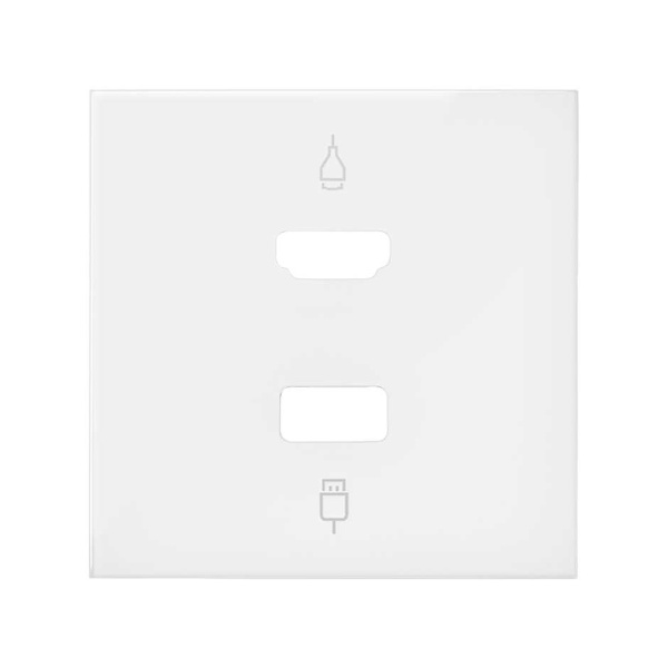 Simon 100 Белый матовый Накладка розетки HDMI + USB 10001095-230