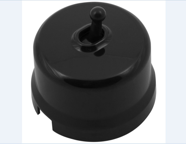 BIRONI Лизетта Пластик Черный Выключатель перекрестный 1-кл (тумблерный) B1-233-23