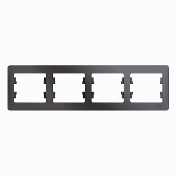 Systeme Electric Glossa Графит Рамка 4-ая, горизонтальная