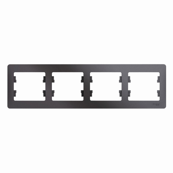Systeme Electric Glossa Графит Рамка 4-ая, горизонтальная