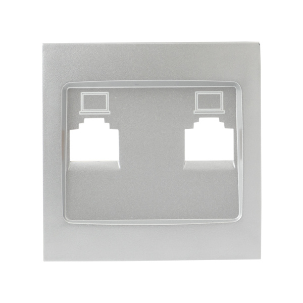 Купить EKF PROxima Валенсия лицевая панель розетки RJ-45 1-местная сталь
