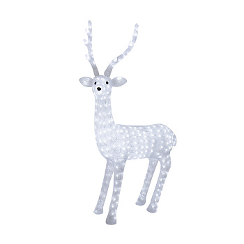NEON-NIGHT Акриловая светодиодная фигура "Северный олень" 130 см, 380 светодиодов, IP65 понижающий трансформатор в комплекте, 513-271