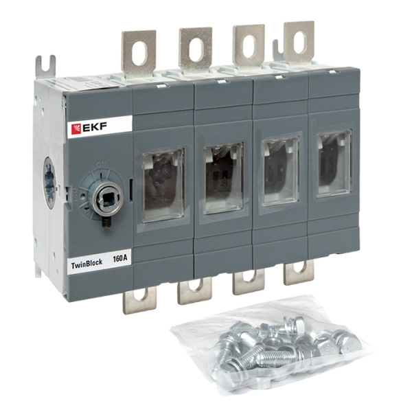 Купить EKF Рубильник 160A 4P без рукоятки управления TwinBlock
