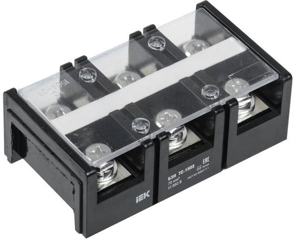 IEK Блок зажимов БЗН ТС-1503 70 мм2 150A 3 пары YZN42-03-070-K02