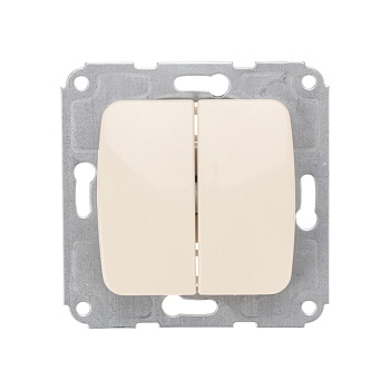 DEA Выключатель 2кл с/у 10А мех. Беж KRANZ KR-78-0232