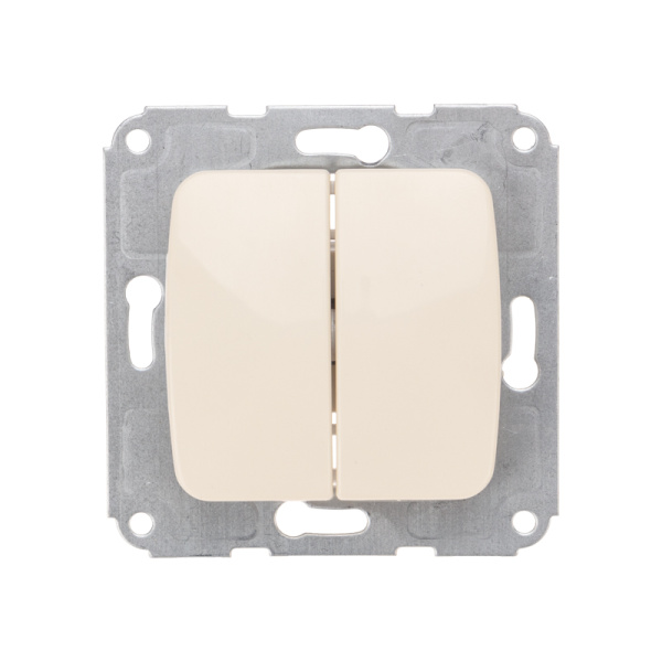 DEA Выключатель 2кл с/у 10А мех. Беж KRANZ KR-78-0232