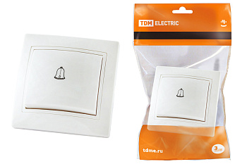 TDM Кнопка звонковая 6А белая "Таймыр" SQ1814-0009