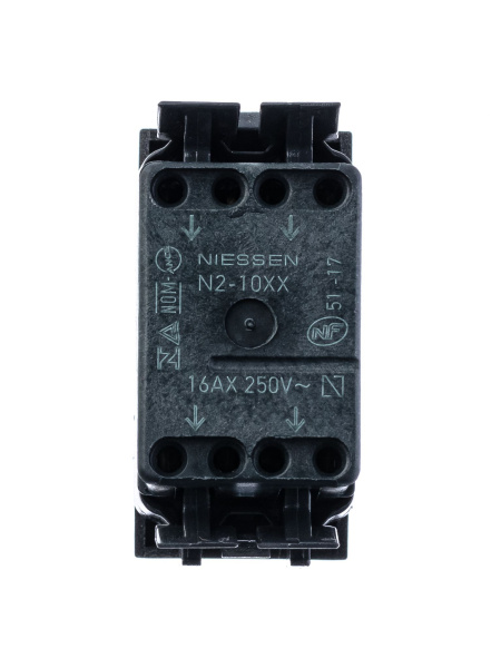 Купить ABB NIE Zenit Антрацит Переключатель 1-клавишный перекрестный 1 мод 2CLA211000N1801