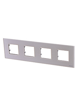 ABB NIE Zenit Стекло Жемчужное Рамка 4-я 2+2+2+2 мод 2CLA227400N3501
