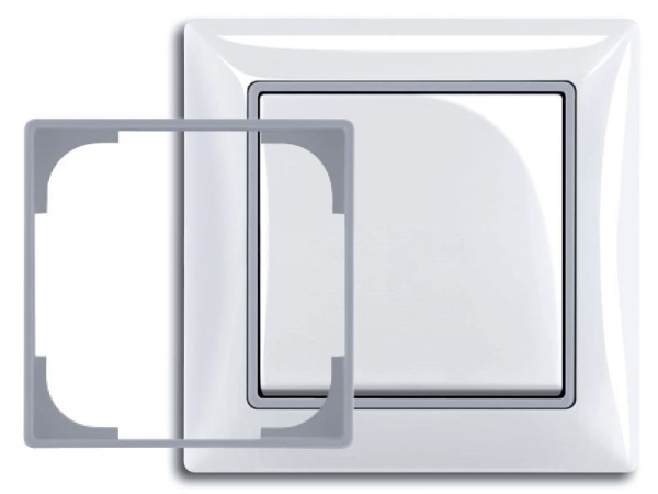 Купить ABB BJB Basic 55 Серебристый металлик Вставка декоративная в рамку 2CKA001726A0223