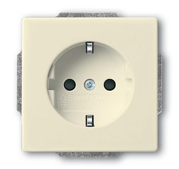 ABB BJE Solo/Future Крем Розетка с/з с защитными шторками 2CKA002013A5376