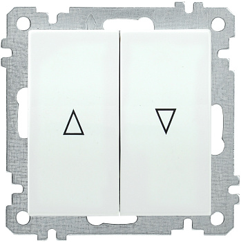 IEK ВС10-1-5-Б Выключатель двуклавишный жалюзи BOLERO белый EVB25-K01-10