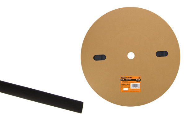 TDM Термоусаживаемая трубка ТУТнг 14/7 черная (100 м/ролл) SQ0518-0035