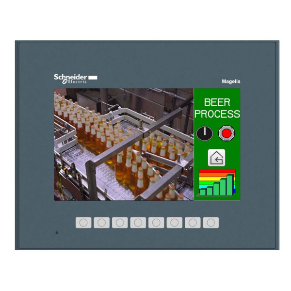 SE Magelis Сенсорный цветной терминал 7" 800х480 8 кн., RJ45 RS232/485 SUB-D Eth 96Mб/512кБ слот SD HMIGTO3510