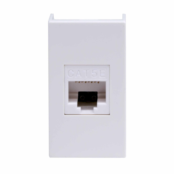 DKC Комп.роз. RJ45 кат.5e, 8P8C,  Viva, белая, 1мод