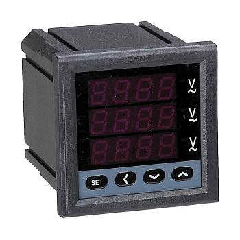 CHINT Вольтметр цифровой PZ7777-8ST 380В 3ф 120x120 RS485