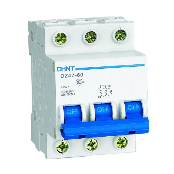 CHINT Автоматический выключатель DZ47-60 3P 40A 4.5kA х-ка C 188033
