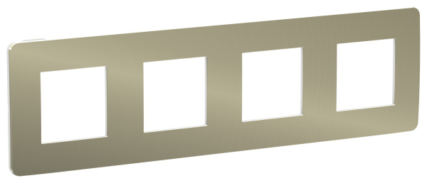 Купить SE Unica Studio Бронза/Белая Рамка 4-ная NU280850