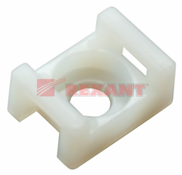 Купить Площадка для крепления стяжки 22 х 16 мм 100 шт БЕЛАЯ Rexant 07-2102