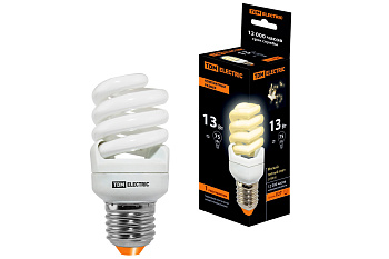 TDM Лампа энергосберегающая КЛЛ-FSТ2-13 Вт-2700 К–Е27 КОМПАКТ (41х95 мм) SQ0323-0179