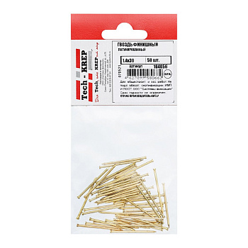 Tech-Krep Гвоздь финишный латунированный 1,4х30 (50 шт) - пакет 104056
