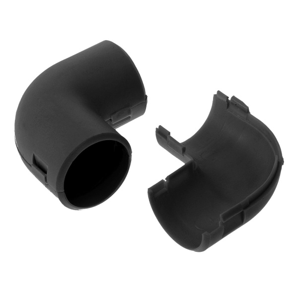 Промрукав Соединитель угловой разборный черный д20 (50шт/800шт уп/кор) PR13.0192