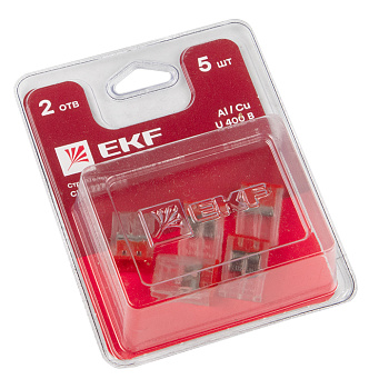 EKF PROxima Строительно-монтажная клемма СМК 2273-242 (с пастой) 2 отверстия 0,5-2.5 мм2 блистер (5шт.)