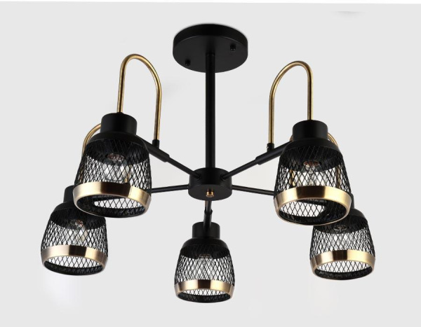 Ambrella Подвесная люстра TR8002/5 SB/BK бронза/черный E27 max 40W D640*440 Купить Ambrella Подвесная люстра TR8002/5 SB/BK бронза/черный E27 max 40W D640*440