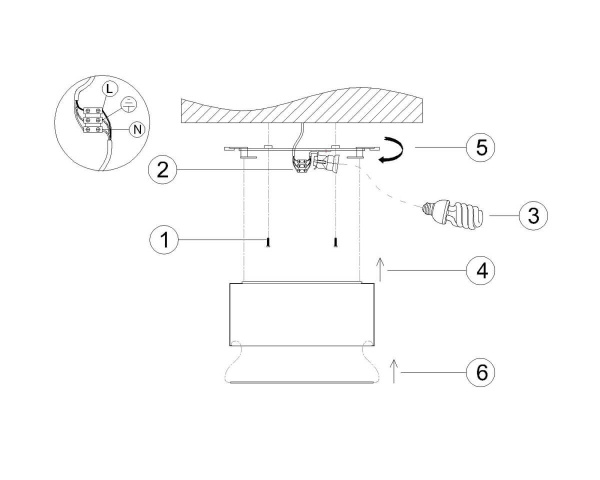 Купить Favourite Cerchi Белый Светильник потолочный 2*E27*25W (CFL) 1515-2C1