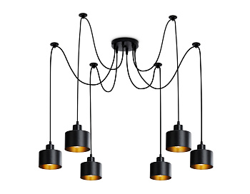 Ambrella Подвесной светильник в стиле лофт TR8132/6 BK черный E27*6 max 40W D700*800