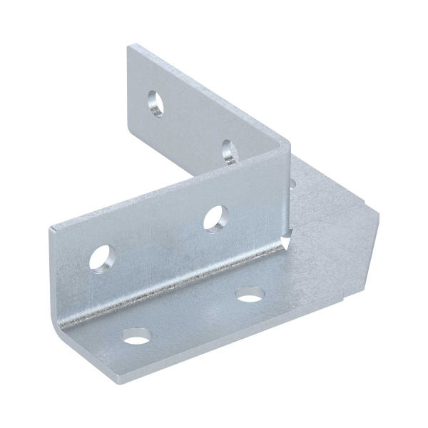 DKC Уголок крепежный 90 градусов, двухлучевой, 8 отверстий, горячецинкованный