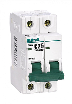 DEKraft Автоматический выключатель ВА103-2P-006A-C 12070DEK DEKraft Автоматический выключатель ВА103-2P-006A-C 12070DEK