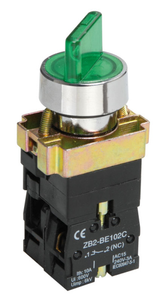 IEK LAY5 Переключатель LAY5-BK2365 2 положения зеленый