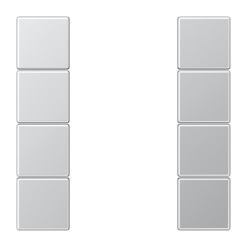 JUNG KNX Алюминий Набор накладок, на кнопочный модуль 4гр AL2504TSA