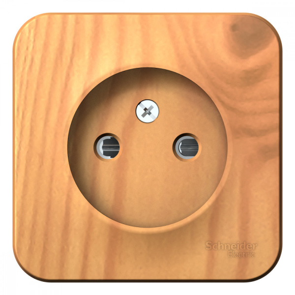 Systeme Electric Blanca наруж Ясень Розетка б/з со шторками 16А, 250В, изолир. пластина