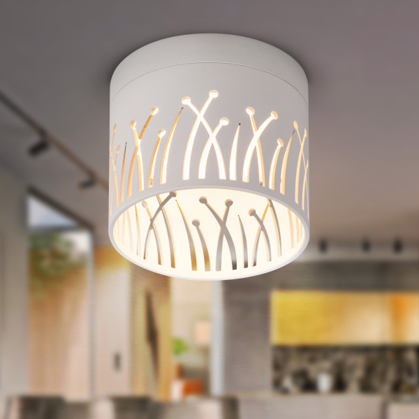 ЭРА Светильник настенно-потолочный спот OL54 WH под лампу GX53 белый IP20