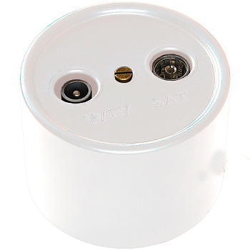 BIRONI Лизетта Пластик Белый Розетка ТV/FM B1-305-21