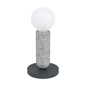 Eglo 39835 Настольная лампа GIACONECCHIA, 1х40W (E27), 55, H175, основа?130, сталь, антрацит/терраццо, с